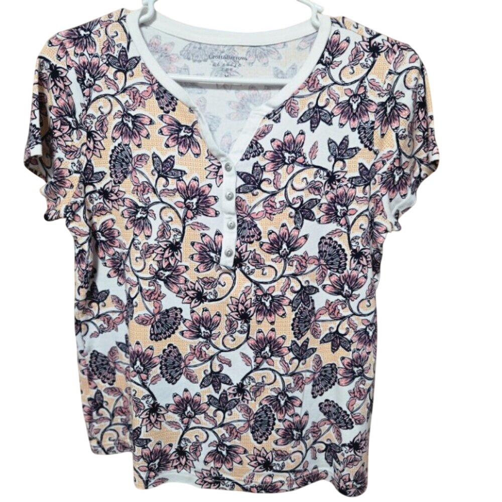 Croft & Barrow Classic Tee Floral Casual Med